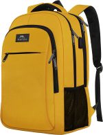 Matein Travel Laptop Backpack, Business Anti Theft Slim Durable Laptops Backpack with USB Charging Port, Water Resistant College School Computer Bag Gifts for Men & Women Fits 15.6 Inch Notebook, Grey